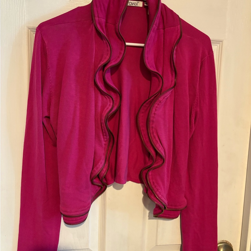 Ravel Pink Ruffled Jacket
